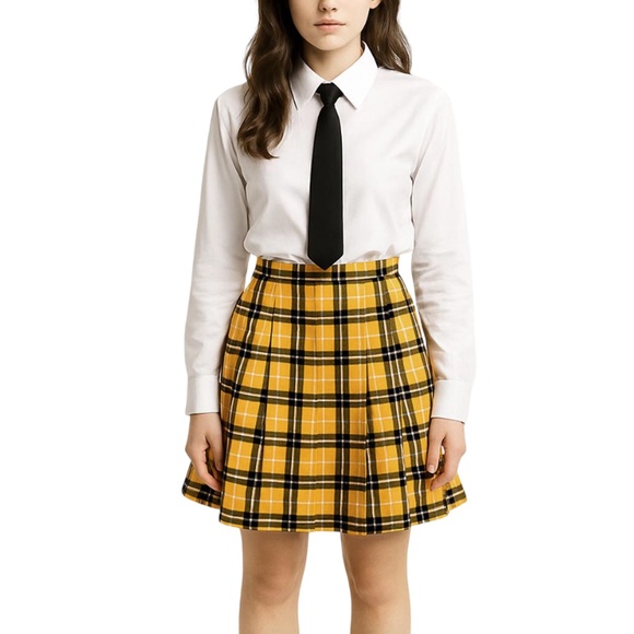 Pretty Little Thing Schoolgirl Plaid Skirt Tartan Check Pleated Tennis Skater - Picture 2 of 15